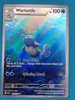 Pokemon Company Wartortle 171/165 SV 151 Illustration Rare Holo EN HP100 - Image 1