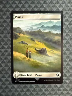 MTG Plains #0021 Basic Land Universes Beyond: Jurassic World Collection (REX) - Image 3