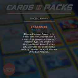 Carte Pokemon Espeon EX 211/187 Japanese Terastal Fest ex PSA 10 GEM MINT 🔥 - Image 4