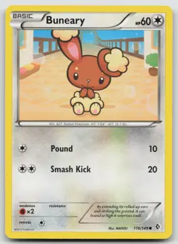 Buneary 116/149 Boundaries Crossed Pokemon LP Common - Image 1