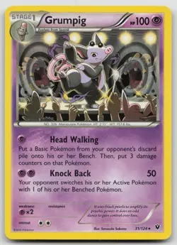 Grumpig 31/124 Fates Collide Pokemon NM Rare - Image 1