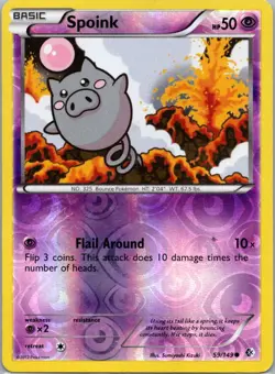 Pokemon TCG Spoink 59/149 Boundaries Crossed Rev Holo LP - Image 1