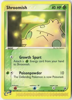 Shroomish 78/100 Common Sandstorm Pokemon Near Mint - Image 1