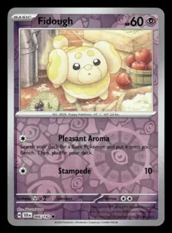 Fidough 66/142 C Stellar Crown Reverse Holo NM/M Pokemon - Image 1