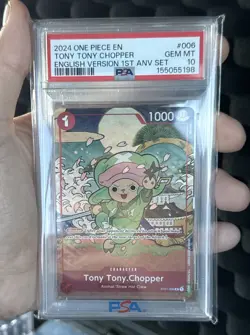 2024 ONE PIECE ENGLISH VERSION 1ST ANNIVERSARY SET #006 TONY TONY CHOPPER PSA 10 - Image 1