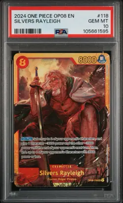 2024 One Piece SILVERS RAYLEIGH Two Legends #118 PSA 10 GEM MINT - Image 1