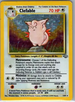Clefable 1/64 Holo Jungle - Pokemon Card - LP - Image 1
