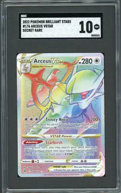 SGC 10 Arceus VSTAR Brilliant Stars 176/172 Holo Pokemon Card B28 - Image 1