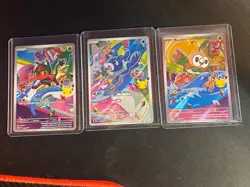 Pokemon Promo 3-Card Lot Litten/Popplio/Rowlet - Image 1