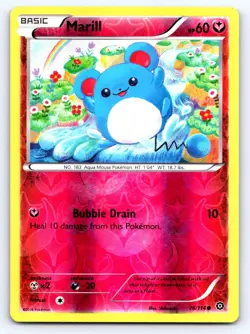 Marill 76/114 Common Steam Siege Pokemon Reverse Holo Lightly Played - Image 1