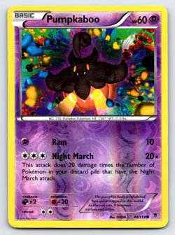 Pumpkaboo 44/119 Common Phantom Forces Pokemon Reverse Holo Lightly Played - Image 1