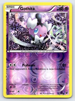 Gothita 32/124 Common Fates Collide Pokemon Reverse Holo Lightly Played - Image 1
