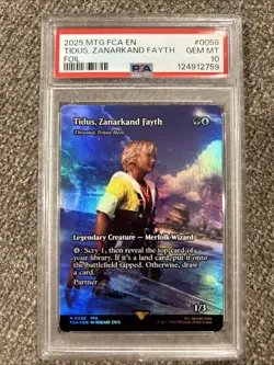 2025 MTG Final Fantasy TIDUS, ZANARKAND FAYTH * Through The Ages FOIL * PSA 10 - Image 1