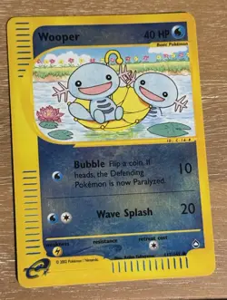 Pokemon Wooper 40 HP Aquapolis Reverse Holo Common Basic English 117/147 - Image 1
