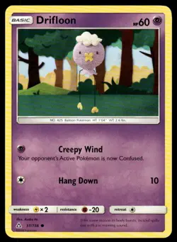 POKEMON DRIFLOON ULTRA PRISM 51/156 C NM/M Asako Ito - Image 1