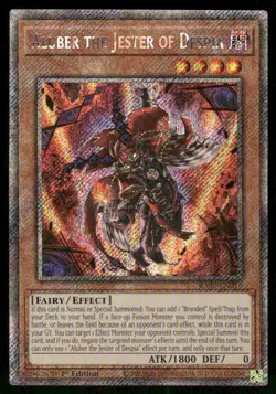 YuGiOh Tcg NM Aluber the Jester of Despia [Platinum Secret Rare] RA02-EN016 - Image 1