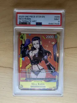 2026 ONE PIECE STARTER DECK ST29-EGGHEAD ALTERNATE ART #009 NICO ROBIN PSA 9 - Image 1