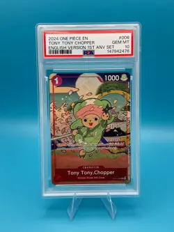 2024 ONE PIECE ENGLISH VERSION 1ST ANNIVERSARY SET #006 TONY TONY CHOPPER PSA 10 - Image 1