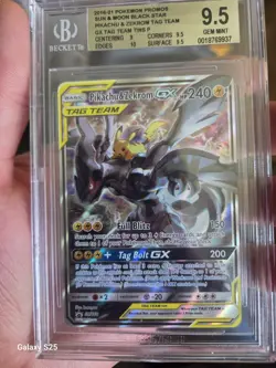 Pokemon TCG Pikachu & Zekrom GX Black Star Promo Card SM168 BGS 9.5 - Image 1
