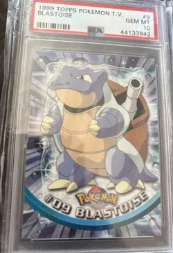 1999 TOPPS POKEMON TV BLASTOISE #9 FOIL CARD PSA 10 GEM MINT RARE - LOW POP, 30! - Image 2