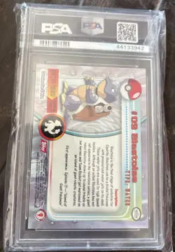 1999 TOPPS POKEMON TV BLASTOISE #9 FOIL CARD PSA 10 GEM MINT RARE - LOW POP, 30! - Image 3