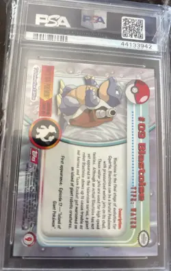 1999 TOPPS POKEMON TV BLASTOISE #9 FOIL CARD PSA 10 GEM MINT RARE - LOW POP, 30! - Image 4