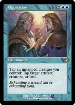 Mint/Near-Mint, English - 1 x MTG Opposition - Foil - Retro Frame Dominaria Rema - Image 1