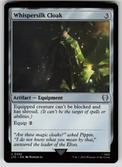 Whispersilk Cloak Commander: The Lord of the Rings 292 MTG NM - Image 1