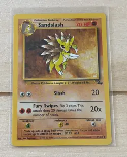 Pokemon Fossil: Sandslash 41/62, NM_MT - Image 1