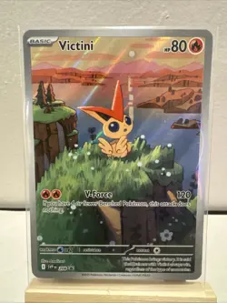 Pokemon TCG Victini Full Art Holo Card 208 - Image 1