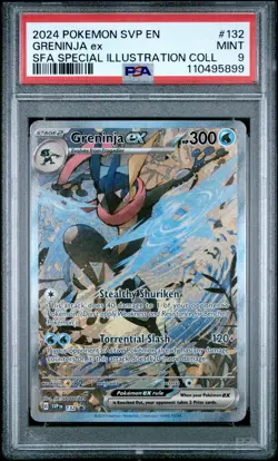 POKEMON SHROUDED FABLE GRENINJA EX #132 ILLUSTRATION PSA 9 MINT #110495899 - Image 1