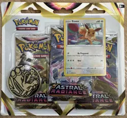 3x Pokemon Sword & Shield Astral Radiance 3 Booster Pack Blister Eevee Sylveon - Image 5
