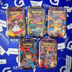 Pokemon TCG Mega Evolution Base Set Mini Tin Booster Packs Sealed Random Artwork - Image 1