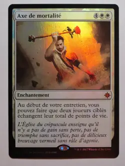 mtg magic axis of mortality FOIL FRENCH vf fr axe de mortalite 4 available - Image 1