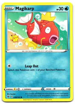 Magikarp 039/192 - 🌊 Rebel Clash Common Pokemon TCG 🖤 - MP - Image 1