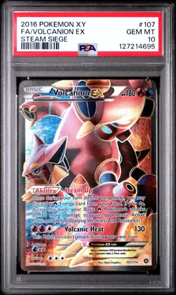 2016 POKEMON STEAM SIEGE VOLCANION EX #107 PSA 10 GEM MINT #127214695 - Image 1