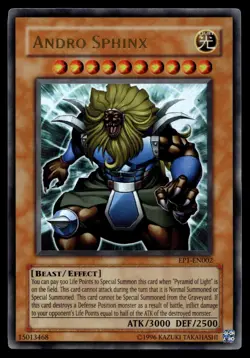 ANDRO SPHINX EP1-EN002 ULTRA RARE EXCLUSIVE PACK YU-GI-OH - Image 1