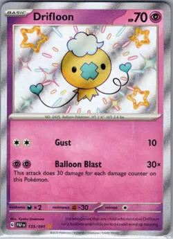 Drifloon 155/091 SV: Paldean Fates - Pokemon Card - NM - Image 1