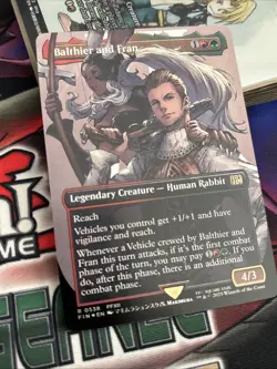 MTG Final Fantasy Balthier and Fran Borderless Surge Foil Rare Card 0538 - Image 1