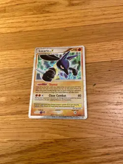 Lucario LV.X 122/123 Diamond & Pearl Secret Wonders Holo Rare Pokemon Card - Image 1