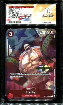ACE 10 Franky OP01-025 Championship 2023 Alternate Art One Piece TCG Card Game - Image 1