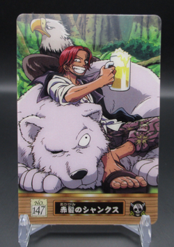 Red Haired Shanks King of Pirates Gummy Card No.147 One Piece BANDAI 2002-2003 - Image 1