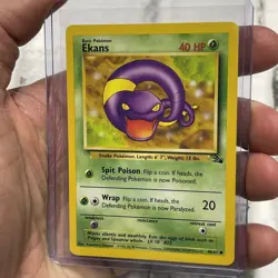Pokemon Fossil Ekans Common Card 46/62 NM/MT Never Played Vintage Vtg TCG WOTC - Image 2