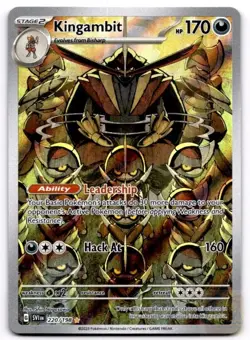 Kingambit 220/198 Illustration Rare Scarlet & Violet Pokemon Holo Near Mint - Image 1