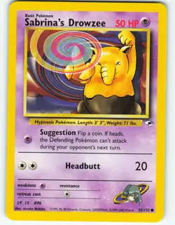 Sabrina's Drowzee - 92/132 Gym Heroes - Pokemon TCG - 2000 - Image 1