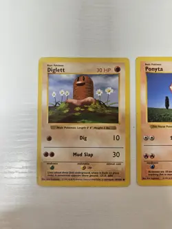 Pokemon Base Set Shadowless Common Lot MP Played Diglett Rattata Ponyta Tangela - Image 2