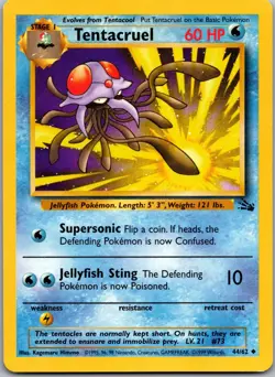Tentacruel 44/62 Uncommon Fossil Pokemon Near Mint - Image 1