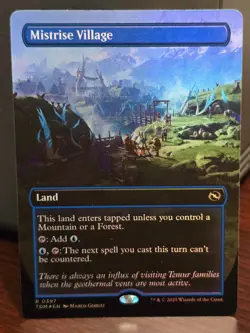 MTG Tarkir Dragonstorm BORDERLESS ALT ART R Mistrise Village #0397 FOIL - Image 1