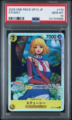 ONE PIECE JAPANESE CARRYING ON HIS WILL OP13-110 STUSSY PSA 10 - 141104688 - Image 1