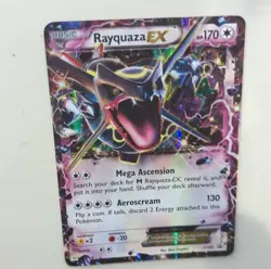 Pokemon TCG Rayquaza EX XY Promo XY69 Basic Dragon 170HP Holo Card 6+ English - Image 1